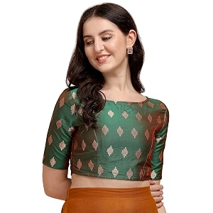 oomph women 100 art silk half sleeve blouse