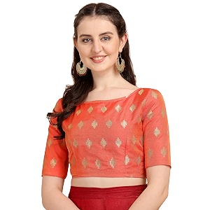 oomph women 100 art silk half sleeve blouse