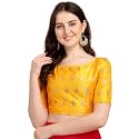 OOMPH! Women 100% Art Silk Half Sleeve Blouse