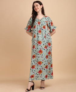 oomph women nighty green