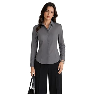 OOMPH Womens Cotton Solid Formal Shirt