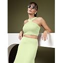 OOMPH Women Stretchable Relaxed Fit Crop Top