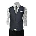 OORA Men's Viscose V-Shape Tuxedo Style Waist Coat Slim Fit Latest V Neck Half Slim Jacket Formal Casual Stylish Coat for Wedding Party Office Wear