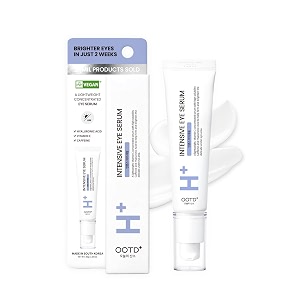 ootd facial eye serum with hyaluronic acid vitamin c caffeine  30 g  korean dark circle under eye treatment for men and women intensive kbeauty face and skin care by oxygen of the day