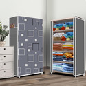 Opal 5 Layer Awesome box Print PP Collapsible Wardrobe (Finish Color - Awesome box Modern Print, DIY(Do-It-Yourself))
