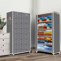 Opal 5 Layer Cabinet print PP Collapsible Wardrobe (Finish Color - Cabinet Modern Print, DIY(Do-It-Yourself))