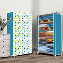 Opal 5 Layer Colourful Leav Print PP Collapsible Wardrobe (Finish Color - Colourful Leav Modern Print, DIY(Do-It-Yourself))