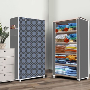 opal 5 layer curtsins print pp collapsible wardrobe