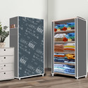 Opal 5 Layer House cartoon Print PP Collapsible Wardrobe (Finish Color - House cartoon Modern Print, DIY(Do-It-Yourself))
