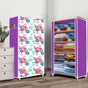 Opal 5 Layer Mini Flower Print PP Collapsible Wardrobe (Finish Color - Mini Flower Modern Print, DIY(Do-It-Yourself))
