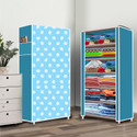 Opal 6 Shelf Baby Paw Printed PP Collapsible Wardrobe (Finish Color - Baby Paw Elegant Printed, DIY(Do-It-Yourself))