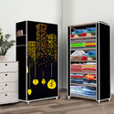 Opal 6 Shelf Premium Building Printed PP Collapsible Wardrobe (Finish Color - Premium Building Elegant Printed, DIY(Do-It-Yourself))