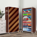 Opal 6 Shelf Wall Panel Printed PP Collapsible Wardrobe (Finish Color - Wall Panel Elegant Printed, DIY(Do-It-Yourself))
