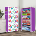 Opal PP Collapsible Wardrobe (Finish Color - Mini Flower Elegant Printed, DIY(Do-It-Yourself))