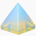 Opalite Pyramid - 2" Inch Crystal Pyramid for Positive Energy, Vastu, Reiki, Feng Shui and Chakra Healing Energy Balancing