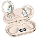 Open Ear Clip Wireless Earbuds Bone Conduction Headphones, Bluetooth 5.4, Open Ear Design for Running Fitness,Office，Built-in Mic, IPX7 Waterproof,Ear Hooks Ear Buds,Translation Earbuds Real Time