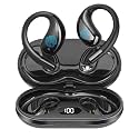 Open Ear Clip Wireless Earbuds Bone Conduction Headphones, Bluetooth 5.4 Headphones with 50H Playtime Touch Control Ultra-Comfort, IPX7 Waterproof Headset for Working Sport Gym Running