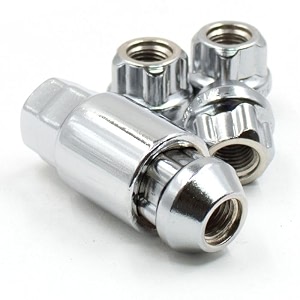 open end bulge acorn chrome m12 x 125 thread size wheel lock set set of 4