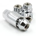 Open End Bulge Acorn Chrome M12 x 1.25 Thread Size Wheel Lock Set (Set of 4)