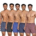 OPEX Mens Checked Cotton Blend Lounge Boxer