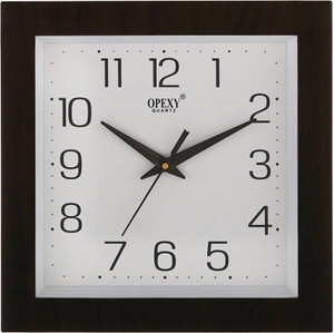 opexy analog 28 cm x 28 cm wall clock black with glass standard