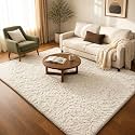 Ophanie 5x7 Area Rugs for Living Room Ivory, Fluffy Shag Large Fuzzy Plush Soft Rug, Shaggy Floor Big Carpets for Bedroom Nursery, Kids Home Decor Aesthetic with Over 99 pcs Pile fibers