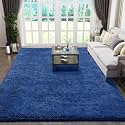 Ophanie 5x8 Blue Rugs for Living Room,Kids Rug,Playroom Navy Area Rugs for Boys Girls Teen Decor,Fluffy Fuzzy Soft Plush Shaggy Bedside Floor Bedroom Carpet for Teen with Over 99 pcs Pile fibers