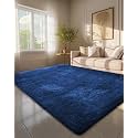 Ophanie 6x9 Blue Rugs for Living Room, Large Fluffy Shag Fuzzy Plush Soft Area Rugs, Floor Shaggy Navy Carpets for Bedroom, Carpet for Kids Boys Girls Dorm Nursery Decor with Over 99 pcs Pile fibers