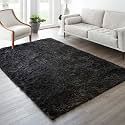 Ophanie 7x9 Black Rugs for Living Room,LargeFluffy Shag Fuzzy Plush Soft Living Room Area Rugs,Floor Shaggy Carpets for Bedroom,Carpet for Kids Boys Girls Dorm Decor with Over 99 pcs Pile fibers