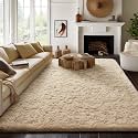 Ophanie 8x10 Beige Area Rugs for Living Room,Large Shag Bedroom Carpet,Big Indoor Thick Soft Shaggy Nursery Rug,Fluffy Carpets for Boy and Girls Room Dorm Decor Aesthetic with Over 99 pcs Pile fibers
