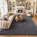 Ophanie Area Rugs 10x12 Living Room, Large Soft Grey Bedroom Carpet