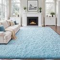 Ophanie Area Rugs for Bedroom Living Room,Light Blue,Rectangular,8'x10'