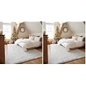 Ophanie Machine Washable 3 x 5 Feet White Rugs for Bedroom Fluffy, Shaggy Bedside Floor Dorm Area Rug, Soft Fuzzy Non-Slip Indoor Room Carpet for Kids Boys Girls Teen Home Decor Aesthetic, Nursery