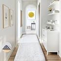 Ophanie Runner Rug for Hallway, 2x6 Washable Non-Slip Fluffy Soft Bedside Rugs, Bedroom Living Room Shaggy Carpet for Kids Girls Boys Dorm Nursery Home Decor Aesthetic, White