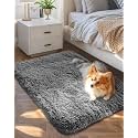 Ophanie Small Rug Upgrade Non Slip Throw Bedside Area Rugs, Fluffy Soft Grey Mini Bedroom Carpet, Affordable Door Entryway Indoor Inside Front Entrance Dog 2x3 Mat, Home Decor Aesthetic, Nursery