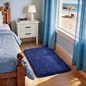 Ophanie Small Rug Washable Non Slip Throw Bedside Area Rugs, Fluffy Soft Blue Mini Bedroom Carpet, Affordable Door Entryway Indoor Inside Front Entrance Dog 2x3 Mat, Home Decor Aesthetic, Nursery