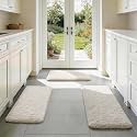 Ophanie Small Rug Washable Non Slip Throw Bedside Area Rugs, Fluffy Soft Mini Bedroom Carpet, 1.5x2.5，1.5x4 and 1.5x5 Rug Set, 3 Piece Ivory with Over 99 pcs Pile fibers
