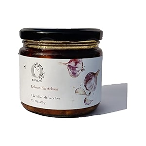 opickles lahsun ka achaar homemade amp handmade bold spicy traditional taste flavourful amp delicious garlic pickle no added preservatives amp chemical free 300 gram pack