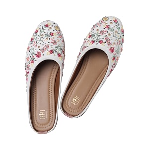 OPIVEs Mehandi Womens Mojari Jutti Ethnic Punjabi