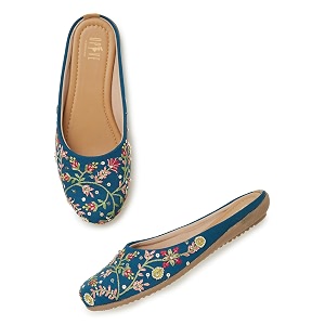 OPIVEs Mehandi Womens Mojari Jutti Ethnic Punjabi