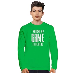 Mens Regular Fit Tshirt I Paused My