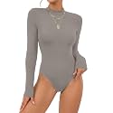 OPOIPIN Women39s Long Sleeve Basic Bodysuit