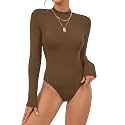 OPOIPIN Women39s Long Sleeve Basic Bodysuit