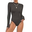 OPOIPIN Women39s Long Sleeve Basic Bodysuit