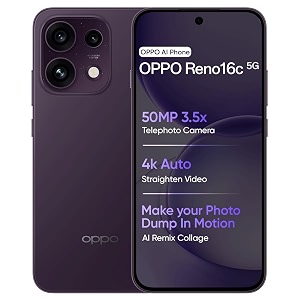 OPPO Reno16C 5G Smartphone 8GB256GB Violet with