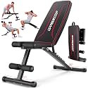 OPPSDECOR Weight Bench for Home Gym, 660LBS Capacity Full Body Workout Bench, 30in Extended Backrest for Bench Press, 8 Adjustable Incline Flat Decline Strength Training, Fast Fold to Save Space