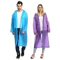 Opret Portable EVA Rain Ponchos with Hoods 2 Pack for Adults