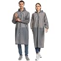 Opret Portable EVA Rain Ponchos with Hoods 2 Pack for Adults