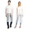 Opret Portable EVA Rain Ponchos with Hoods 2 Pack for Adults