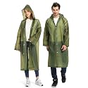Opret Portable EVA Rain Ponchos with Hoods 2 Pack for Adults